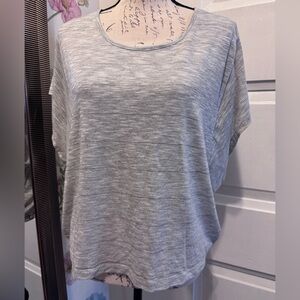 Cato Heather Gray Short Sleeve Relaxed Tee
